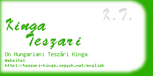 kinga teszari business card