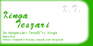 kinga teszari business card